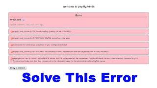 MySQL PhpMyAdmin Access Denied Error | Xampp Server phpMyAdmin access denied | Cyber Warriors