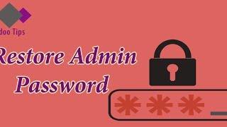 Odoo: Restore admin password