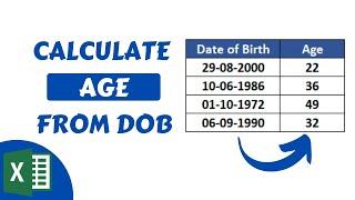 How to Calculate Age From Date of Birth in Excel (In Easy Steps)