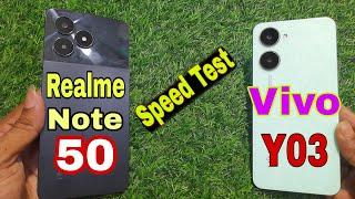 Vivo Y03 Vs Realme Note 50 Speed Test Video