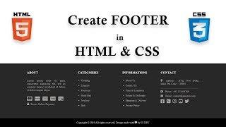Create Footer for eCommerce website in HTML & CSS || UI Dev