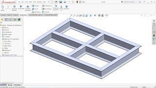 SolidWorks weldments Tutorial steel frame