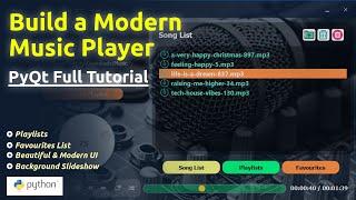 PySide/PyQt Full Tutorial: Build a Modern Music Player with Python