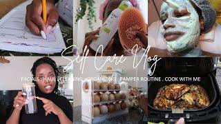 SELFCARE VLOG | FACIAL, CLEANING AND ORGANIZING, COOK WITH ME | Wangui Gathogo