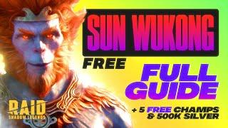 🈚Sun Wukong Raid Shadow Legends FREE Legendary: How to get Build & Blessings + ️5 FREE Epics️