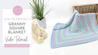 Easy Continuous Granny Square Blanket | How to Crochet a Granny Square Blanket Step by Step