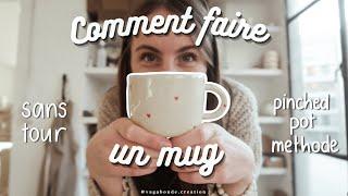 COMMENT FAIRE UN MUG ‍ mug en céramique, sans tour, projet simple de poterie 