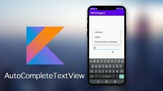 AutoCompleteTextView Tutorial (Android Studio 2020)