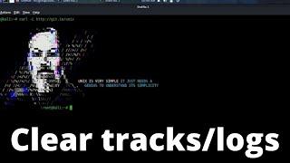 How to clear tracks/logs in kali linux