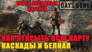 Как открыть всю карту в Days Gone/Days gone карта засадных лагерей/Days Gone карта КАСКАДЫ И БЕЛНАП!