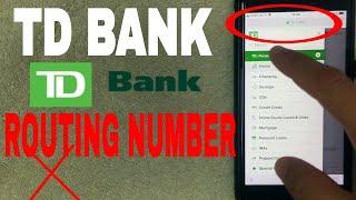   TD Bank ABA Routing Number - Where Is It? 