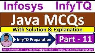 InfyTQ Java MCQ | Java MCQs for InfyTQ 2023 | Java MCQs Solution & Explanation | Part-11