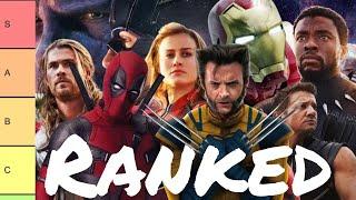 Ranking the ENTIRE MCU Including Deadpool and Wolverine (Tier List)