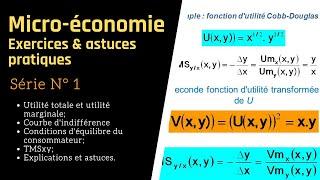 Micro-économie (1/4)- Exercices corrigés & astuces pratiques