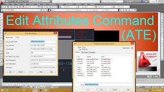 Attributes Text Edit Command in AutoCad II Hindi/Urdu Tutorial