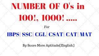 Finding Number of Zeros in 100 / 1000 / 10000 Factorial