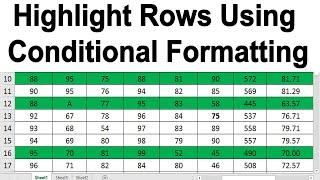Apply Conditional Formatting to an Entire Row - Excel Tutorial in Hindi Urd