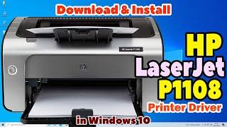 How to Download & Install HP LaserJet P1108 Printer Driver Manually in Windows 10 PC or Laptop