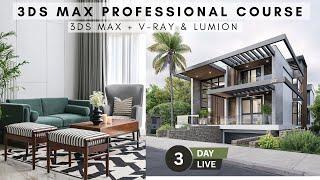 3DS Max Live Professional Course | Day - 3 | Splines, Extended Spline & Primitives etc.