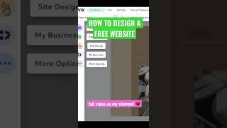 DESIGN A WEBSITE FOR FREE! Small business website tutorial step by step‼️ #websitedesign #wixsite