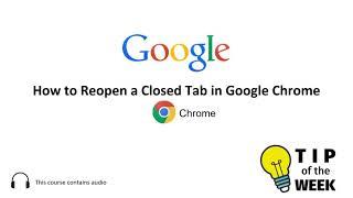 How to Reopen a Closed Tab in Google Chrome