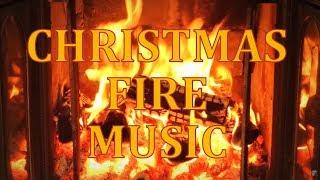 Fireplace - crackling logs for Christmas - Best Christmas Songs  1 hour