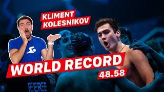 Kliment Kolesnikov 48.58 100m Backstroke World Record | Full Race & Analysis