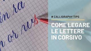 Come legare le lettere in corsivo