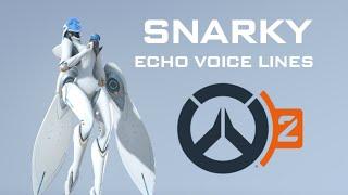 Echo's SNARKY NEW VOICE LINES in Overwatch 2 ! (Elimination Voice Lines)
