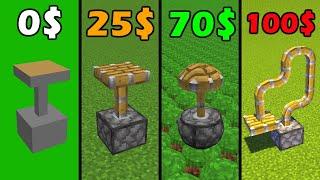 minecraft for 1$ vs 10$ vs 25$ vs 50$ vs 100$