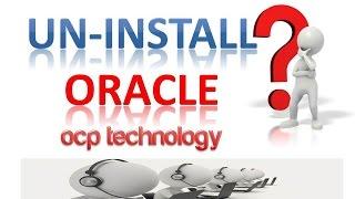 How to uninstall Oracle from windows step by step