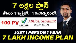 VESTIGE || వెస్టీజ్ లో 7 లక్షల ప్లాన్  ||  Just 1 Person 1 Year  7 Lakh income Plan || Abdul Shabbir
