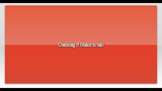 Checking if JValue is null