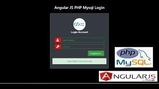 Angular JS PHP Mysql Login