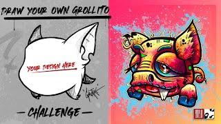 Draw This In Your Style - EMELBI version of Grollak Art's Grollito - The Iggy Piggy #dtiyschallenge