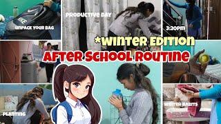 WINTER AFTER SCHOOL ROUTINE️| Unpack Your Bags+ Productive & Healthy Habits#school #afterschool