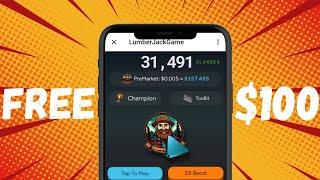 FREE $100 USDT Airdrop | claim $100 lumber token listing date confirmed | Lumberjack game telegram