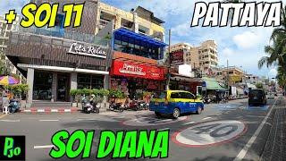 Pattaya Beach, Soi Diana + Soi 11.  29/Jun/2024