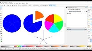 How to divide a circle into equal parts or sectors or segments in Inkscape