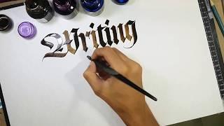 Calligraphy maestro Sachin Shah demonstrates Manuscript's Poster Nibs and Ink