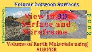 Calculation of Volume of Earth Materials using SURFER | Stockpile | Excavation | Dump