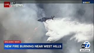 New brush fire erupts in West Hills, triggers evacuations