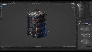 Blender Procedural Sci Fi Object Panel Building Generator Geometry Nodes #shorts