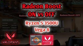 Ryzen 5 3500U Vega 8 : Radeon Boost ON vs OFF