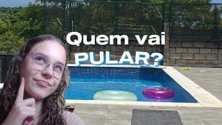 DESAFIO DA PISCINA COM MEU IRMÃO | quem será que caiu?