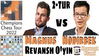 Magnus vs Nodirbek yana to'qnash keldi ! Natija qanday ? | Chempions Chess Tour | @shoxvamot