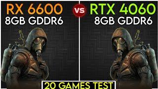 RX 6600 vs RTX 4060 - Test In 20 Games - Battle Is On !