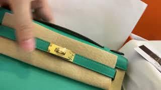 Unbox túi Hermes kelly mini 22 cm bản vip pháp 1:1 cùng giaanh