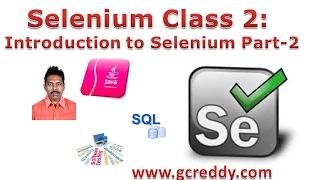 Selenium 2: Introduction to Selenium Part-2