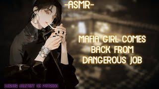 [ASMR] [ROLEPLAY] mafia girl gets back from job (binaural/F4A)